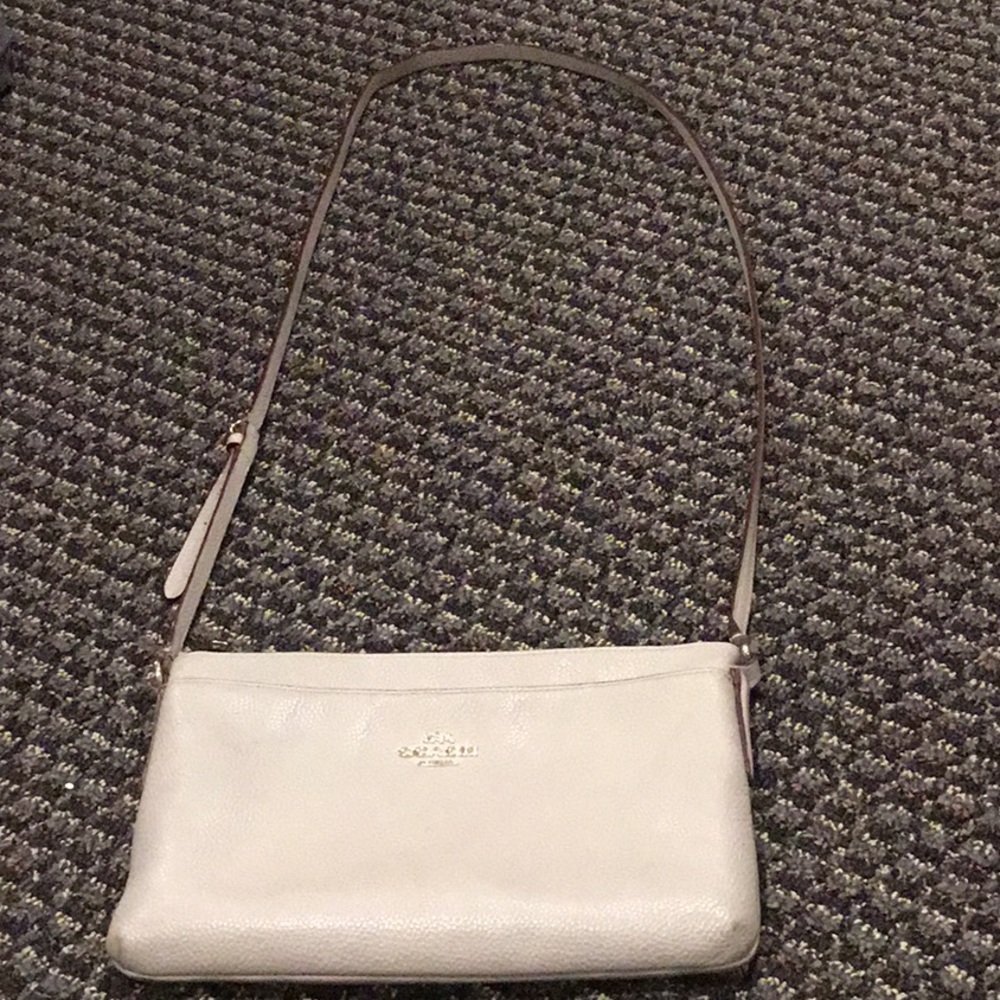 Gray Coach Crossbody Purse